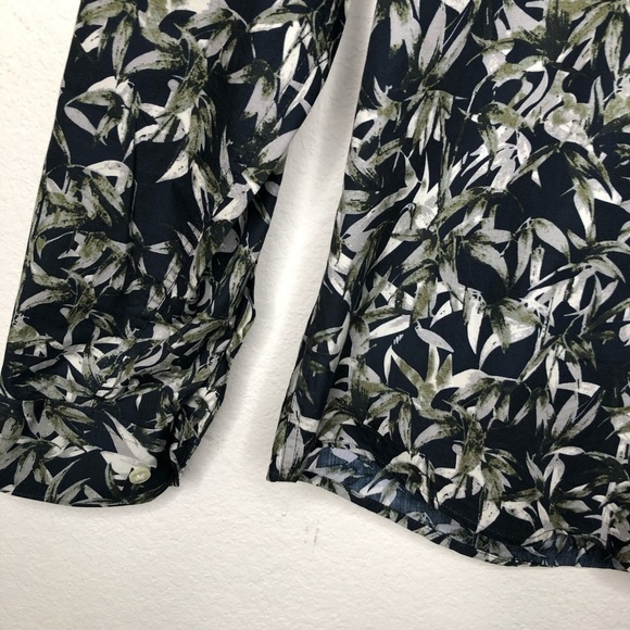 Moss London Men’s Tropical Print Button Up Extra Slim Fit Formal Collar Shirt - Picture 10 of 13